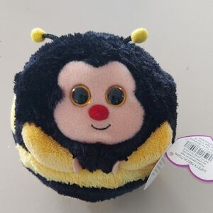 Ty Beanie Ballz Zips Plush Bumblebee Soft Toy – Black & Yellow Cuddly Bee